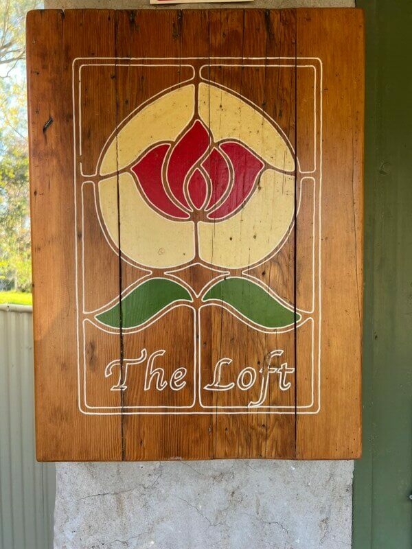 The Loft, hand painted sign